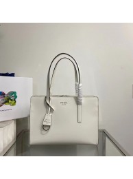Prada Re-Edition 1995 brushed-leather medium handbag 1BA350 white Tl5801nV16