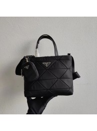 Prada Re-Nylon and Saffiano leather shoulder bag 1AG380 black Tl5858UE80