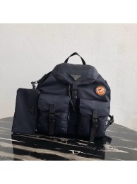 Prada Re-Nylon backpack 1BZ811 black&orange Tl6237Yf79