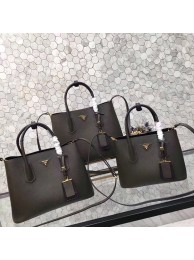 Prada Saffiano Cuir Original Leather Tote Bag BN2758 Black Tl6613dN21