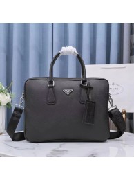 Prada Saffiano Leather Briefcase Bag 1BA238 Black Tl5871zd34
