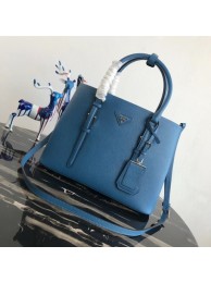 Prada Saffiano original Leather Tote Bag BN2838 blue Tl6387vX33