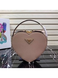 Prada Saffiano Original Leather Tote Heart Bag 1BH144 Pink Tl6325aj95