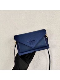 Replica Best Quality Prada Saffiano leather mini-bag 1BP020 blue Tl6161Rf83