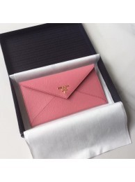 Replica Fashion Prada Saffiano leather document holder 1MF175 pink Tl6701yI43
