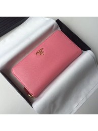 Replica Prada Leather Large Zippy Wallets 1ML505 pink Tl6687AP18