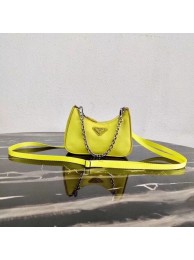 Replica Prada Re-Edition nylon mini shoulder bag 1TT122 yellow Tl6146ec82